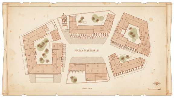 Mappa della sede delle attività al Centro Civico, Como